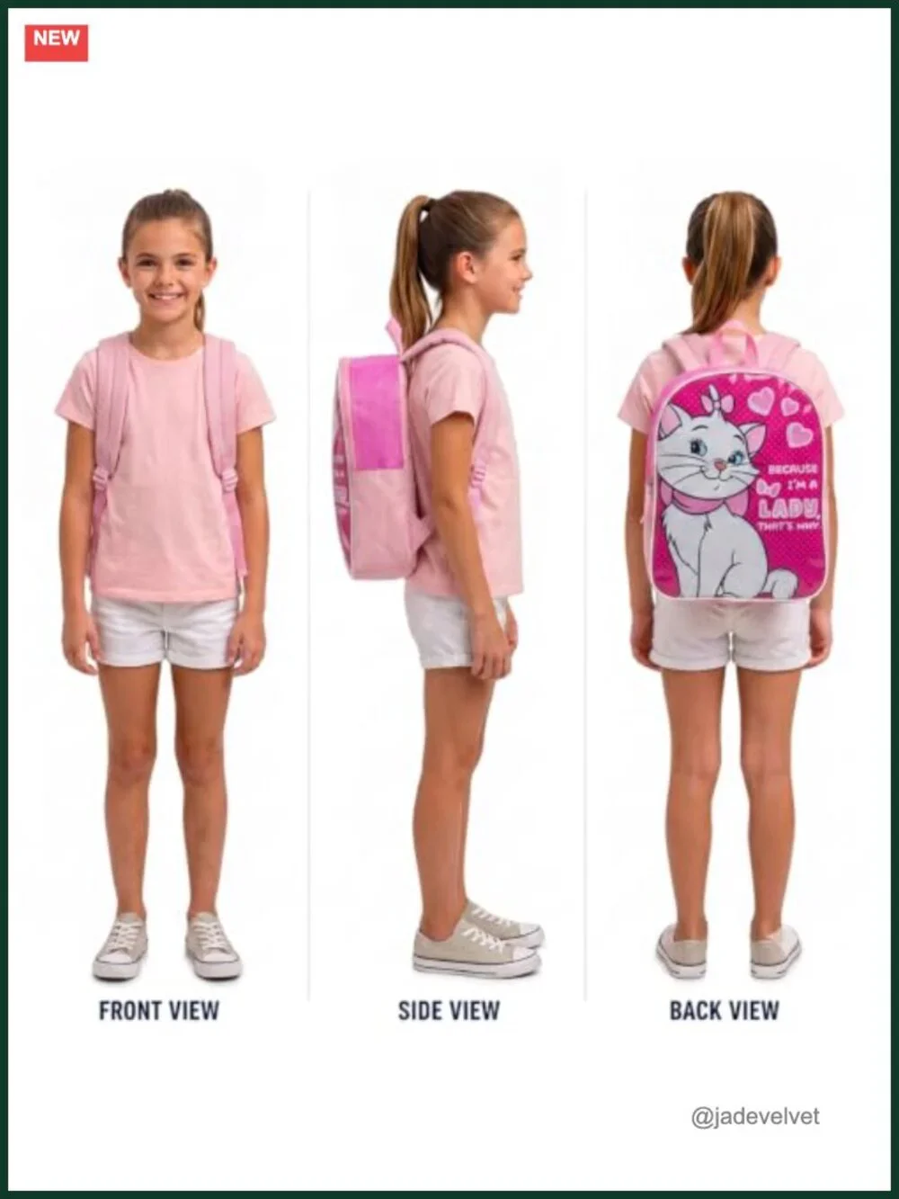 Kids Backpack with Padded Straps & Zip Compartment - 15 Inch